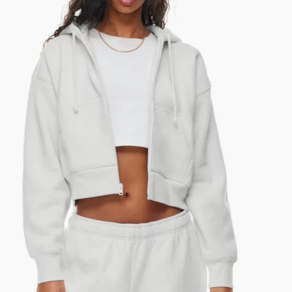 Cozy Fleece Boyfriend Boxy Zip Hoodie